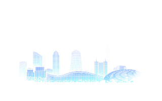 蓝色卡通城市生长动画卡通城市元素